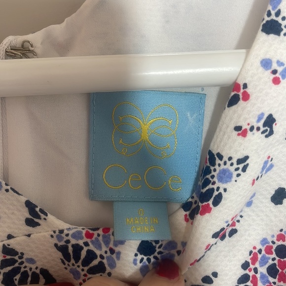 CeCe Fit and Flare Cutout Kaleidoscope Dress Size 0 - Picture 7 of 7